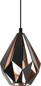 Eglo carlton 1 hanglamp - e27 - ø 20,5 cm - zwart koper