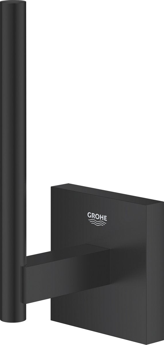 Grohe quickfix start cube spare toilet roll holder - matte black