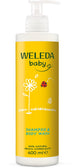 Weleda baby champú crema de ducha - caléndula - limpieza suave previene la deshidratación - Ingredientes 100% naturales - 400ml