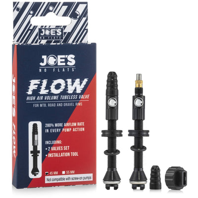 Joe's No Flats - Tubeless Valiel Flow Volume d'aria alto 45 mm 2 pezzi