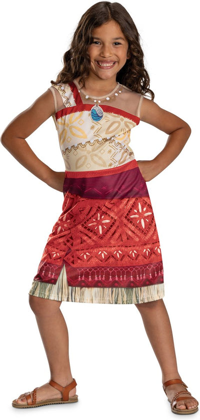 Travestimento disney - moana 2, costume moana vaiana basic plus vestito, taglia s (5 - 6 anni)