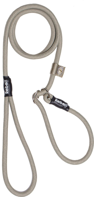 Guinzaglio per cani Rebel Petz - guinzaglio da addestramento - tortora - s - 8 mm x 140 cm