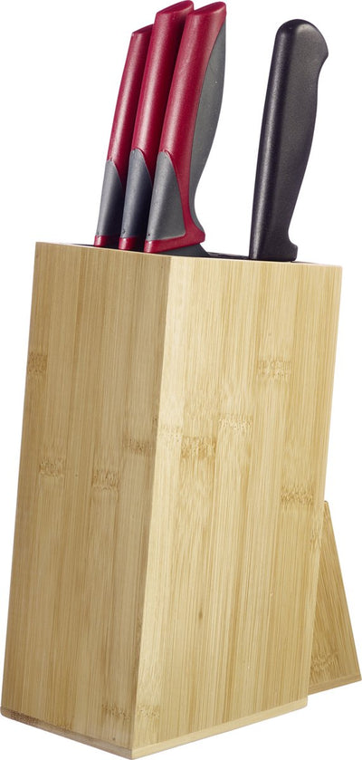 Ceppo portacoltelli Westmark - ceppo portacoltelli in legno, supporto robusto per coltelli da cucina, ceppo portacoltelli facile da pulire con inserto rimovibile - bambù
