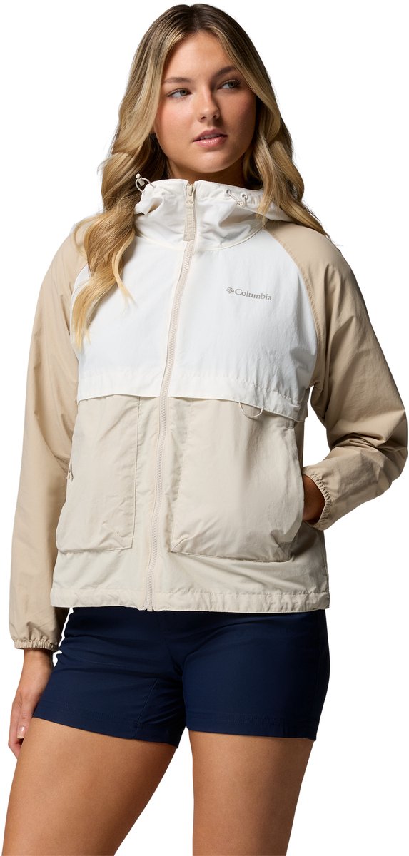 Chaqueta cortavientos Columbia spire Valley™ para mujer - piedra oscura, sal marina, fósil antiguo