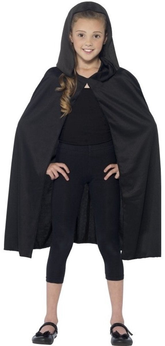 Capa de vestir Smiffys con capucha - negro - para niños - poliéster - capa - ropa de vestir