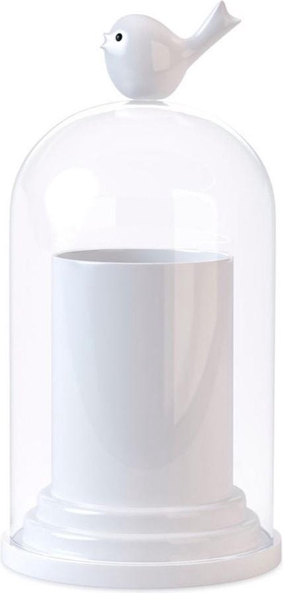 Balvi porta bastoncillos birdie 12,3 x 6,3 cm abs blanco