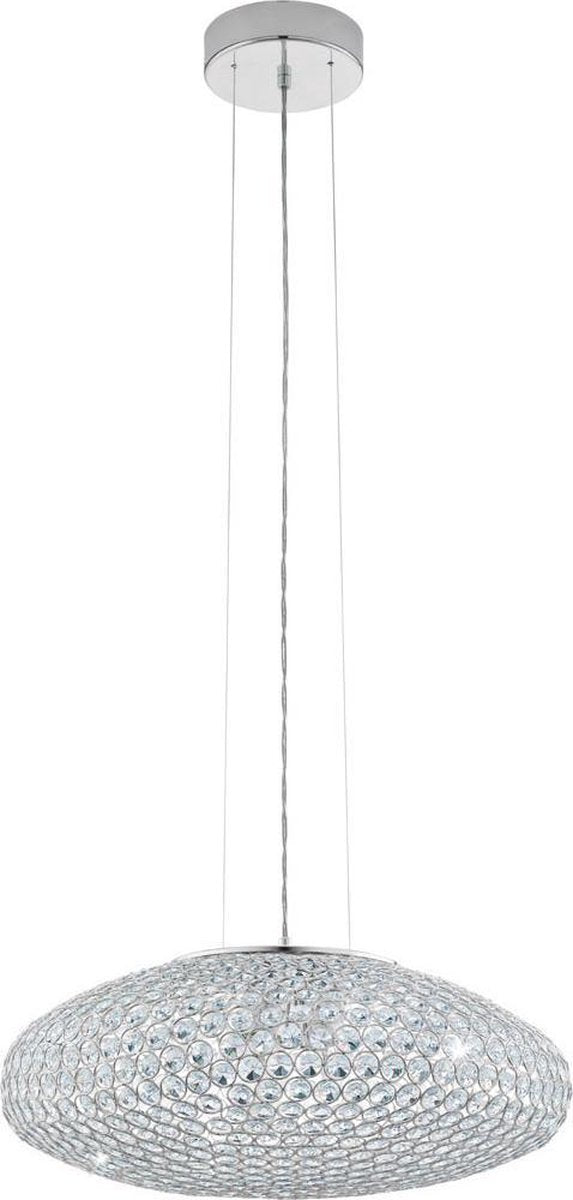 Eglo clemente - hanglamp - 3 lichts - ø540mm. - chroom - helder