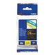 Nastro per etichette brother tze354 24mmx8m oro nero