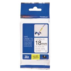 Nastro per etichette brother tzefx241 18mmx8m bianco e nero