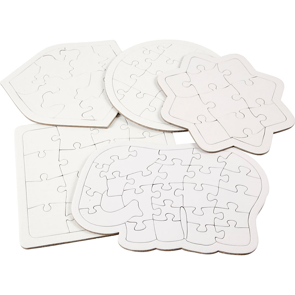 Puzzle Creativ Company, medidas 17-21 cm, blanco, 10 piezas, 1 caja