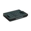 Sunware square vouwkrat met handgreep 24l - 43.5x31x21.3 cm - antraciet boodschappenkrat