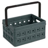 Sunware square vouwkrat met handgreep 24l - 43.5x31x21.3 cm - antraciet boodschappenkrat