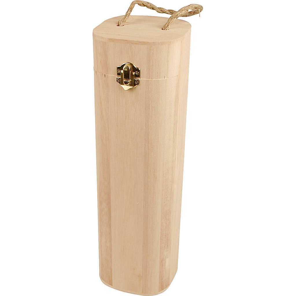 Creative Company Wooden Wine Box con loop, H: 34 cm, Dim 10x10 cm, 1 pezzo