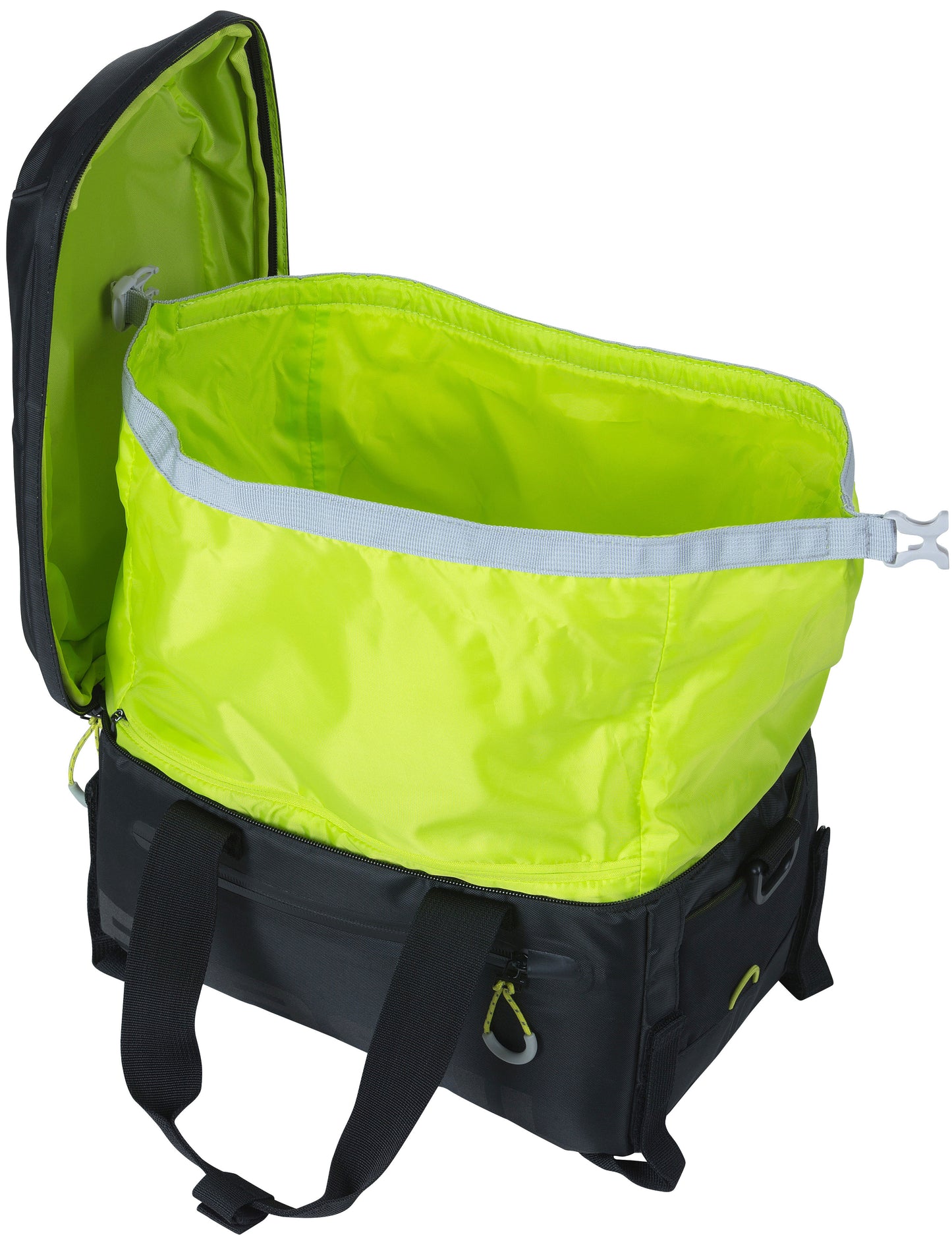 Basil Miles Trunkbag - Sportieve zwarte bagagedragertas voor sportievelingen - 7L - Zwart Lime