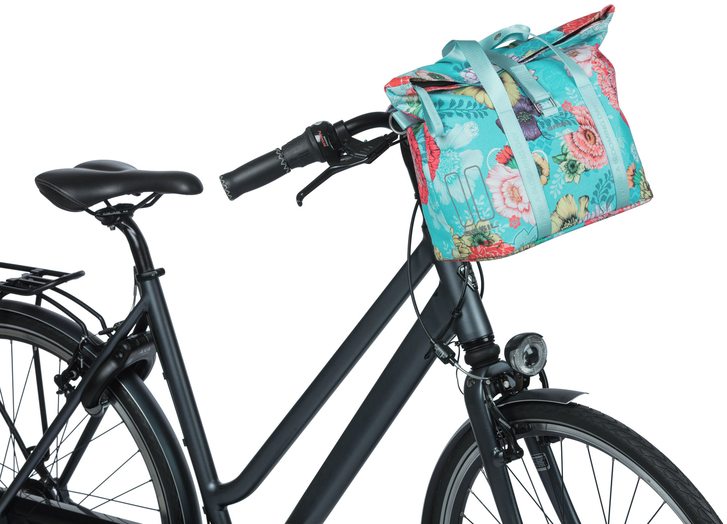Bolso de bicicleta de campo de Basil Bloom: duradero, impermeable, azul