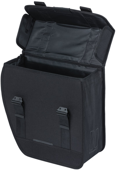 Tour de albahaca izquierda - bolsa de bicicleta individual, negro, 14l