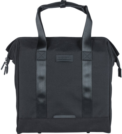 Basil Grand Bicycle Shopper - Bolsa de retorno de agua negra para bicicletas eléctricas, 23L
