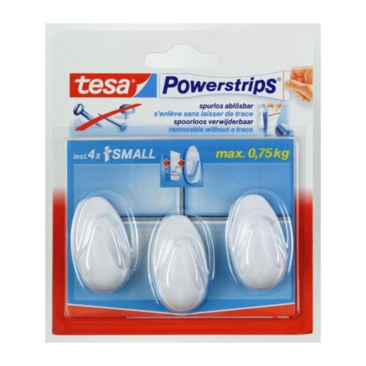 Gancio Tesa ovale bianco