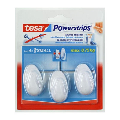 Tesa gancho s ovalado blanco
