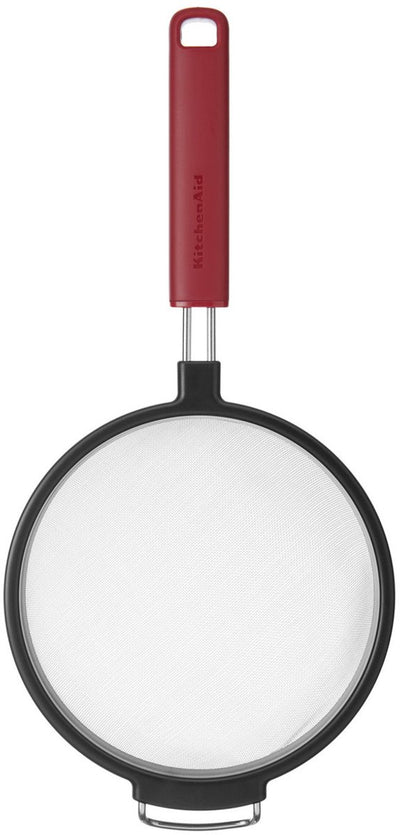 Colador Kitchenaid con mango, colador de bolas, 17 cm, plástico acero inoxidable, rojo -