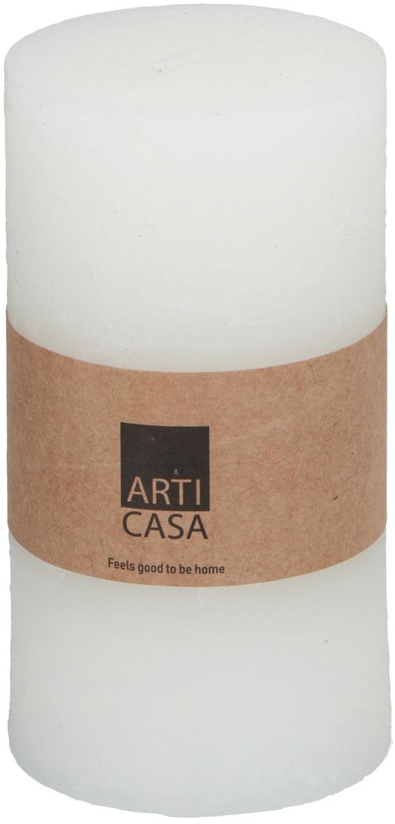 Arti casa stompkaars ø7 x 13 cm - 46 branduren - wit