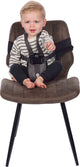 Silla de viaje Dooky - trona de viaje para llevar - negro gris melange - 6-36 meses - cinturón de arnés de 5 puntos - plegable compacto