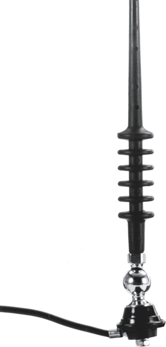 Antena Carpoint de fibra de vidrio - montaje en techo o guardabarros - ángulo ajustable 0 - 180º - mástil desenroscable - longitud 80 cm - orificio ø 5 mm - profundidad de instalación 12 mm - cable de antena 130 cm