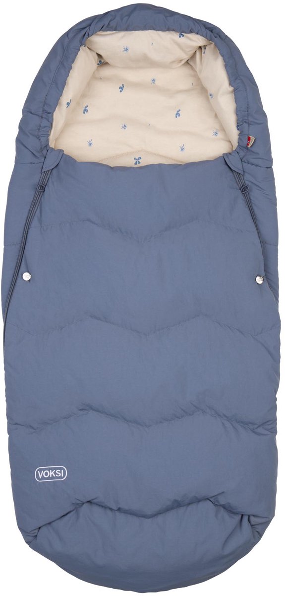 Esploratore di coprigambe Voksi - coprigambe - coprigambe per passeggino - coprigambe per passeggino - coprigambe in piuma e lana - trifoglio stoneblue