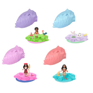 Mattel Disney Vaiana Ocean Shell Reveal con bambolina a sorpresa - con sabbia modellabile e accessori