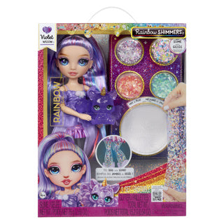 Rainbow High Rainbow Shimmers con Violeta de muñeca de moda delgada (púrpura)