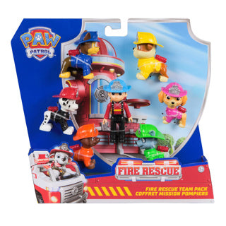 Pack regalo 7 figuras rescate bomberos patrulla canina