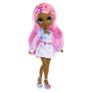 El cepillo de aire Rainbow High crea ojos grises de muñeca de moda