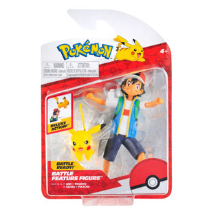 Figura característica de Jazwares Pokémon Battle - Ash Pikachu