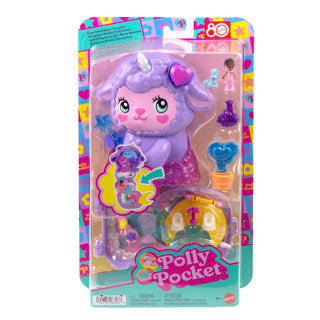 Polly pocket, accogliente pecora del mondo dei sogni: set compatto di personaggi da gioco