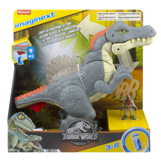 Jurassic World Imaginext Ultra Snap Spinosaurus con luz y sonido
