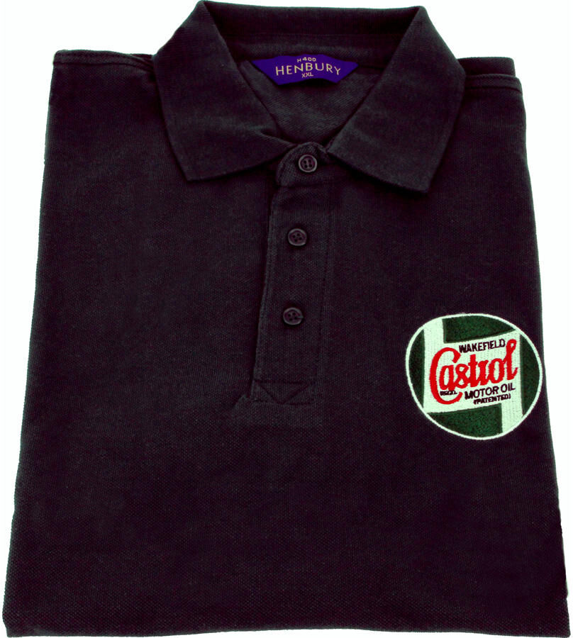 CASTROL CLASICA CAMISA POLO POLO CAMISA Classic Black Gr. M 48