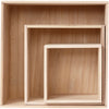 Creative Company Show Boxes, Square, H: 15x15+21.5x21.5+28x28 cm, D: 12,5 cm, 3 pezzo 1 set