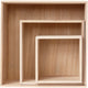 Creativ company houten showdozen vierkant set van 3 stuks h:15-28