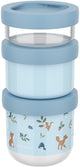 Mepal mio snack box stack 3 pezzi piccolo olandese - 550 ml - impila quanto ti serve - adatto al microonde e alla lavastoviglie - amici della foresta