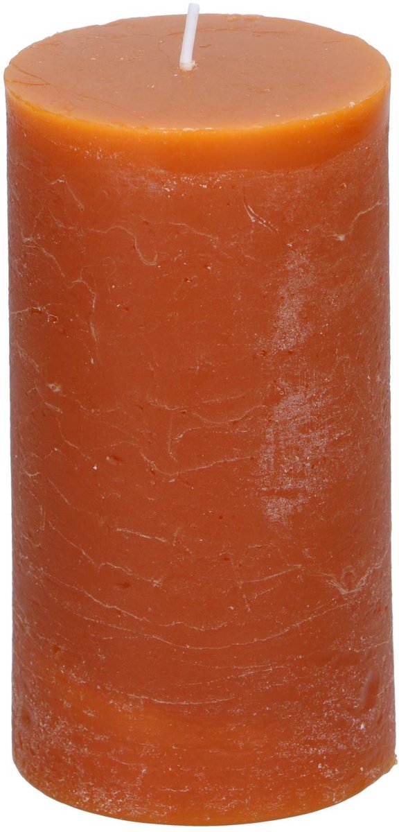 Arti casa stompkaars ø7 x 13 cm - 46 branduren - oranje