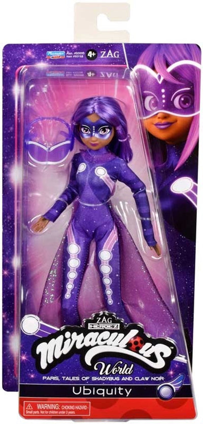 Bandai – miraculous ladybug – bambola miraculous articolata – ubiquity – costume effetto vinile – licenza ufficiale – bambola manichino 26 cm – giocattoli per bambini dai 4 anni – p50158