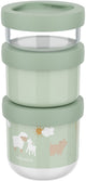 Mepal mio snack box stack 3 pezzi piccolo olandese - 550 ml - impila quanto ti serve - adatto al microonde e alla lavastoviglie - piccola fattoria