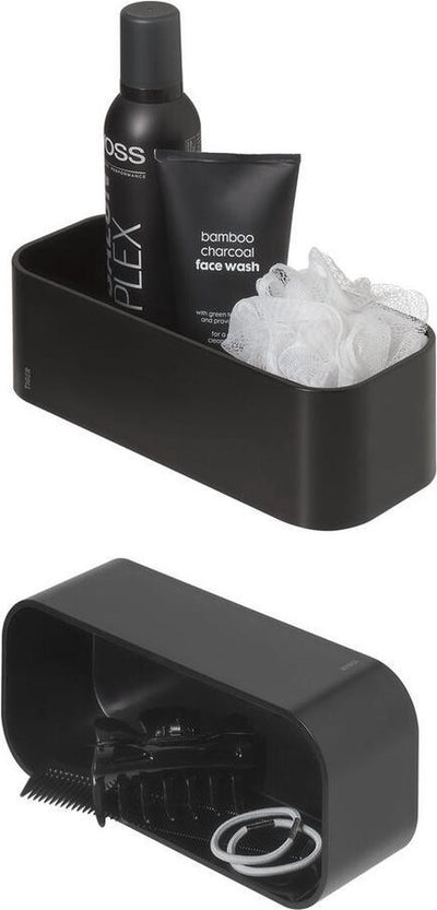 Tiger 2-store - estante de pared - estante de ducha 25 cm - sin taladrar - taladrar ni pegar - negro