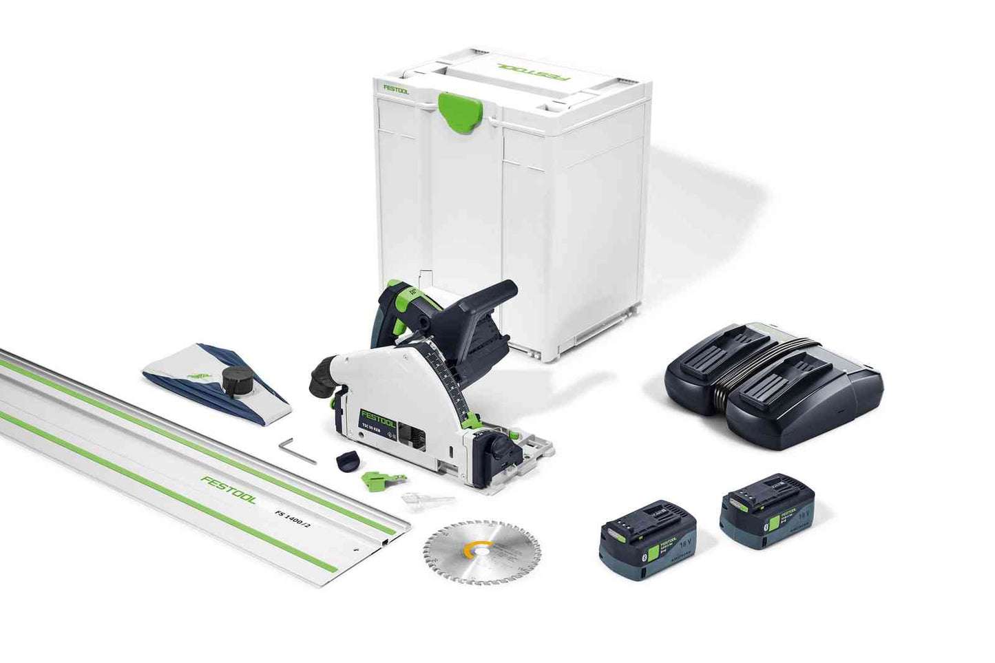 Sega circolare ad affondamento a batteria Festool TSC55 5.2 Kebi-Plus XL