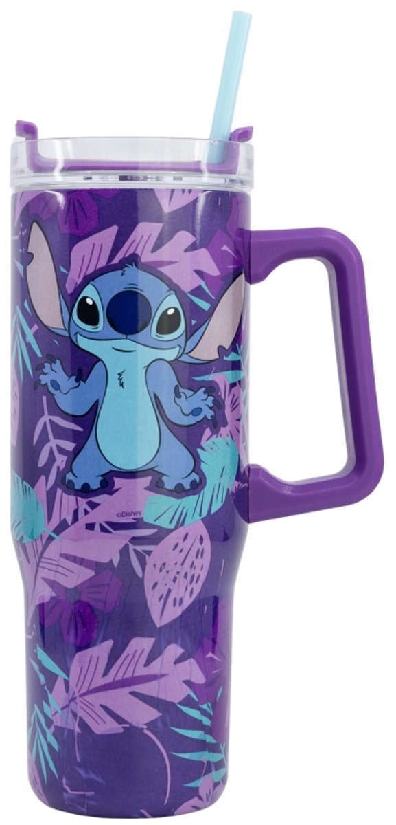 Stor s.l. Tazza termica Stor Stainless Steel Stitch XL 940 ml viola per bambini