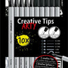 Stabilo creative tips penne artistiche diversi spessori di punta - 10 pz.