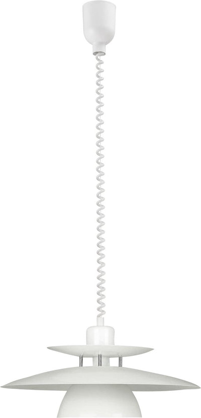 Eglo brenda - lampada a sospensione - 1 luce - ø430mm. - bianco, cromo