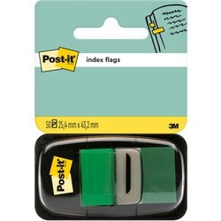 Index post-it 680-3-gr 25mm verde escribible facilmente extraible 50 hojas