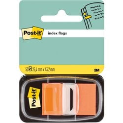 Post-it indice 680-4 o 25mm arancione scrivibile facilmente rimovibile da 50 fogli