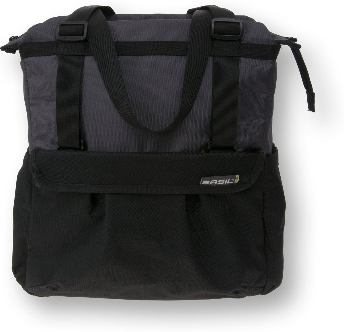 Basil Shopper XL - borsa da bicicletta sportiva e alla moda per generi alimentari e spiaggia, antracite nero, 20L
